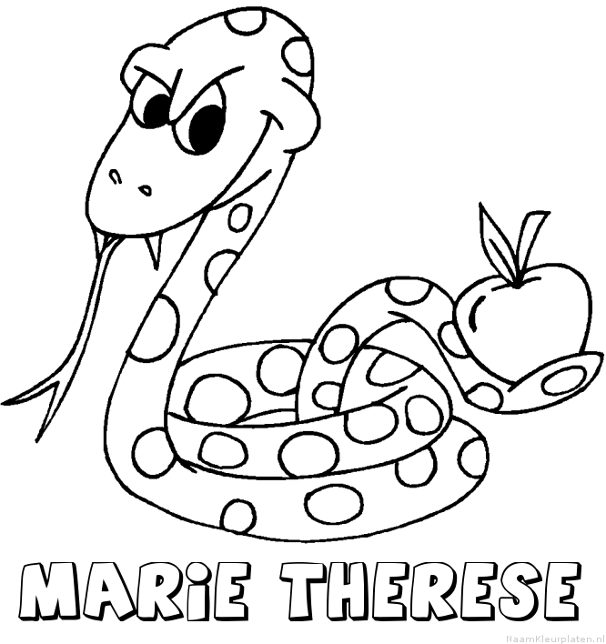 Marie therese slang kleurplaat